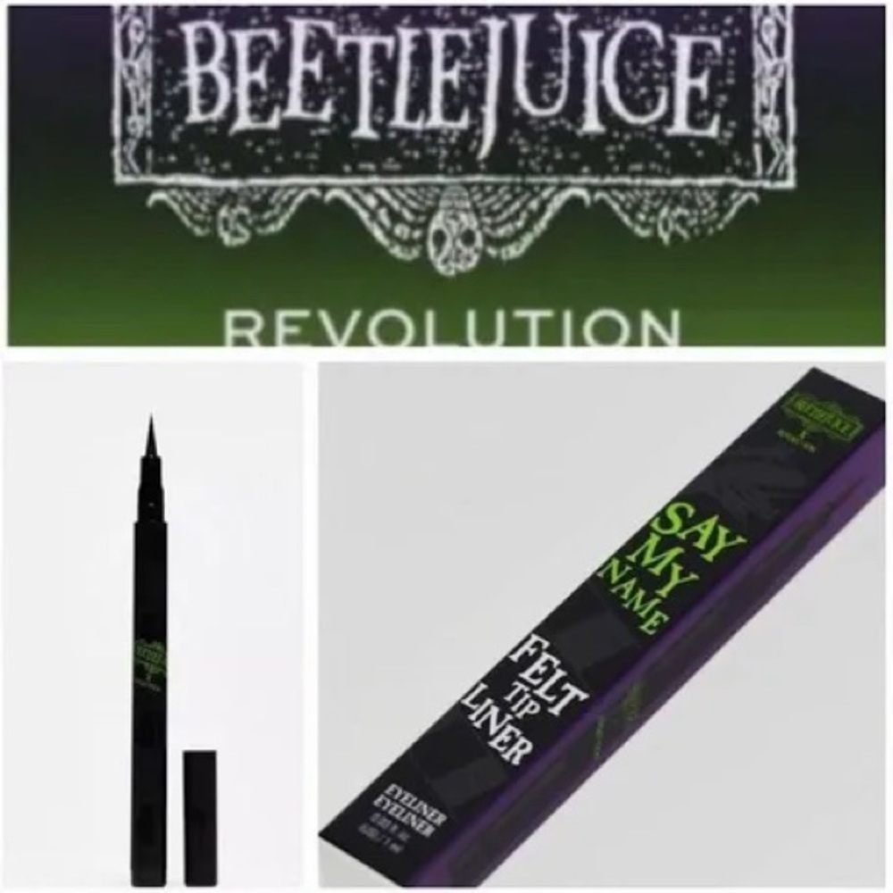 NEW Beetlejuice x Makeup Revolution Say My Name Felt Tip Eyeliner
